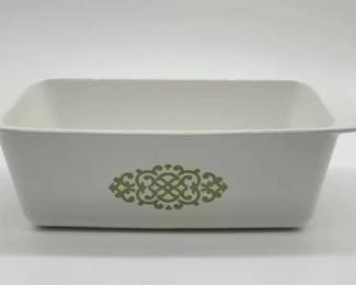Vintage shell oil green medallion corningware