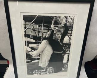MICK FLEETWOOD, STEVIE NICKS FRAMED ARTIST PROOF PHOTO SIGNED BY PHOTOGRAPHER .RICHARD E.  AARON