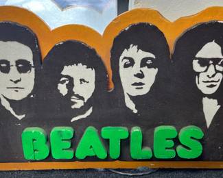 VINTAGE STORE PROMO BEATLES SIGN 