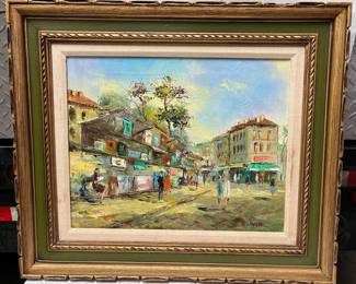 ORIGINAL FRAMED OIL ON LINEN ARTWORK 