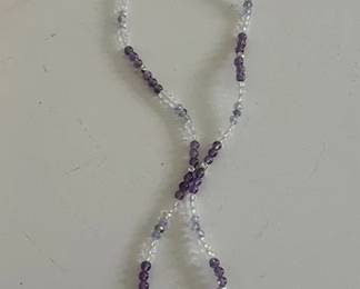 HANDMADE BEADED CRYSTAL NECKLACE
