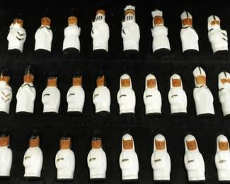 Chinese Glazed Clay Chess Set