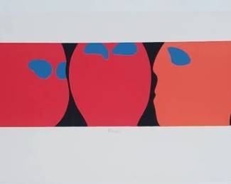 "Faces" Orig. Print by Moshe