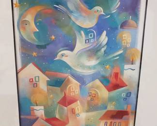 Nearly 30 Small Original Painted Illustrations for Greeting Cards by Jui Ishida, framed and unframed