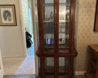 Beautiful Vintage Lighted Display Cabinet