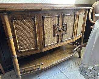 Thomasville Faux Bamboo Credenza Buffet Server