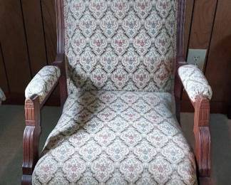 Beautiful Antique Platform Eastlake Style Rocking Chair