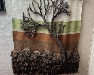 Unique Handwoven Wall Hanging with a Tree