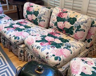 ROSE FLORAL UPHOLSTERED SOFA SEPARATES 
