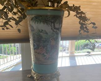 Porcelain and gold vase