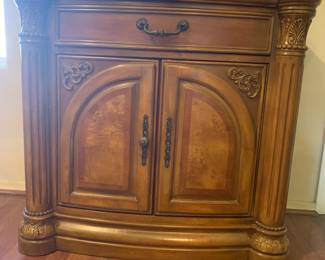 AICO by Michael Amini Monte Carlo Night Stand with Marble top.