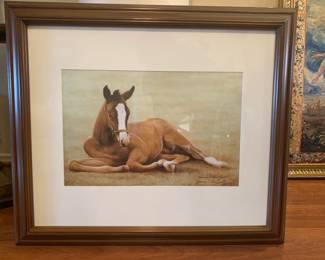 Jeanne Filler Scott 1992, 32/500, "Foal" framed and matted,