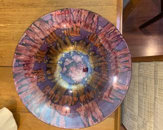 Colored Glass Centerpiece Bowl