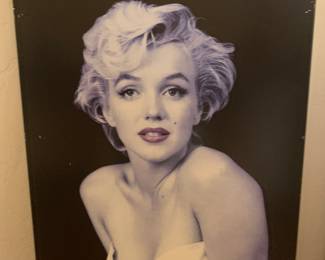 Marilyn Monroe print on wood