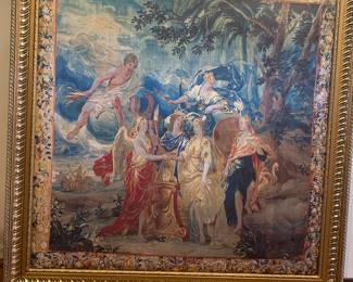 Wedding of Cupid and Psyche, print on fabric and framed. From Regali Preciozo Gift Ship. 34" X 34"