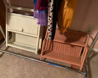 Vintage  wicker shelves 