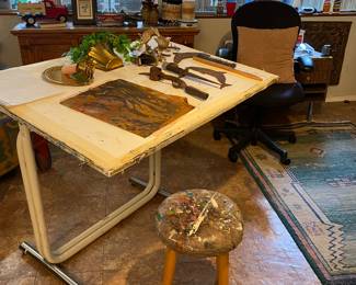 Drafting table & stool 