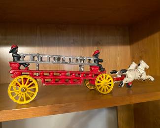 Cast iron fire truck