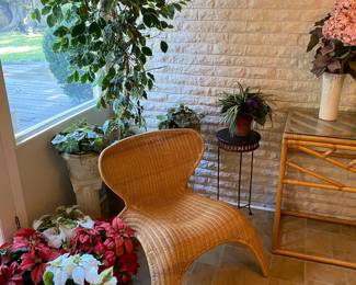 Such style!! Special little 1999 ikea wicker chair. 