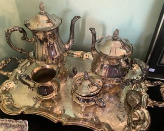 Silverplate teaset by International 