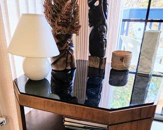 Beautiful Mid Century Modern Furniture - Wood & glass side table