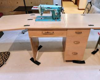 Sewing table and sewing machine by White Sewing Machine Corp