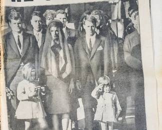 JFK memorabilia papers & old magazines