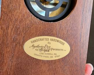 Wood barometer by Myrtlewood Products