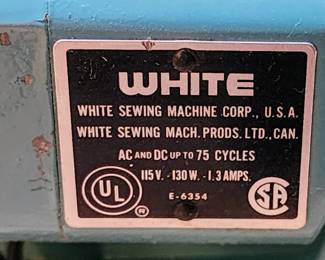 Sewing table and sewing machine by White Sewing Machine Corp