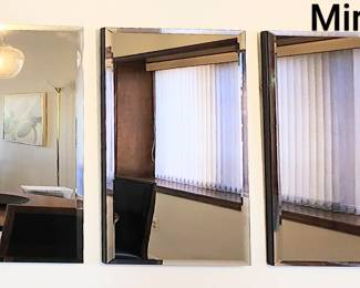 Retro beveled mirror trio