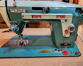 Sewing table and sewing machine by White Sewing Machine Corp