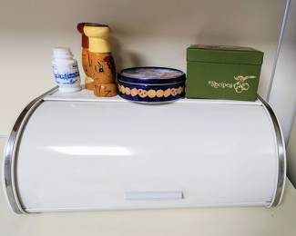 Mid Century Modern metal bread box