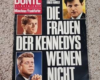 JFK memorabilia papers & old magazines
