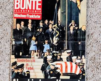 JFK memorabilia papers & old magazines