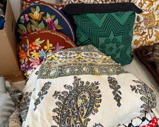 Hand Embroidered Pillows & Covers