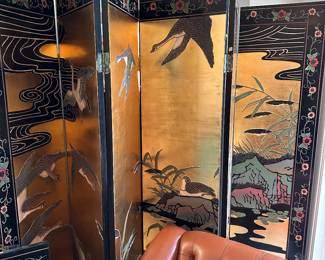 Vintage Japanese Wood Room Divider