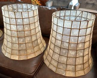 Capiz MidCentury Lampshades