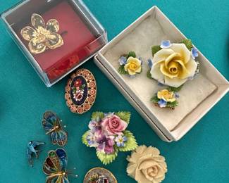 Vintage Enamel Pins/ English