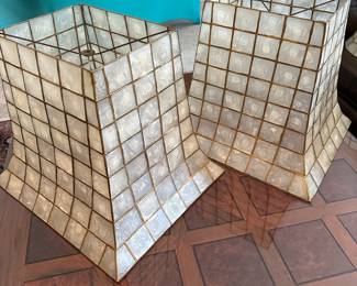 Capiz MidCentury Lampshades