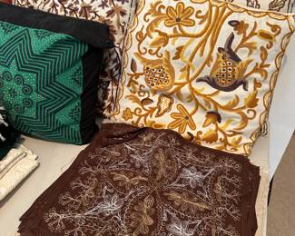 Hand Embroidered Pillows & Covers