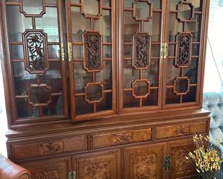 Vintage Rosewood China Cabinet 