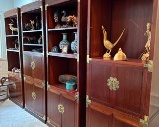Rosewood BookShelves (4) - one is a secretary disk