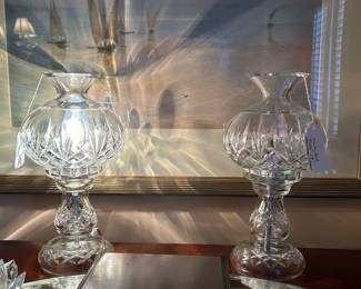 Pair Waterford Crystal Fiona Lamps