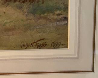 Gilbert Foster Watercolor Signed Dated 1899