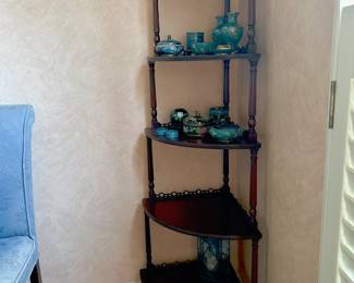 Mahogany Corner Display Stand