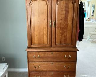 Harden Furniture Armoire with 3 drawers & TV shelf