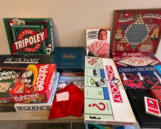 Lots of board games, kids toys, card games