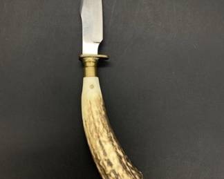 Handcrafted antler hunting knife