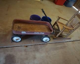 wagon, child rocker