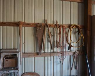 hand saws, extension cords, tools